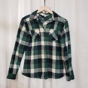 SALE!!! Gander Mountain Green Cotton Flannel Button Down Shirt Size Small